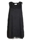 Solotre V-neck Dress In Black