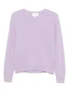 Solotre V-neck Sweater In Purple