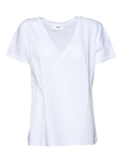 Solotre V-neck T-shirt In White
