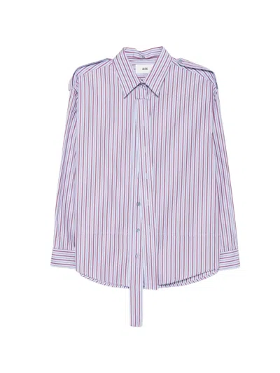Solotre Vertical-stripe Shirt In Multi