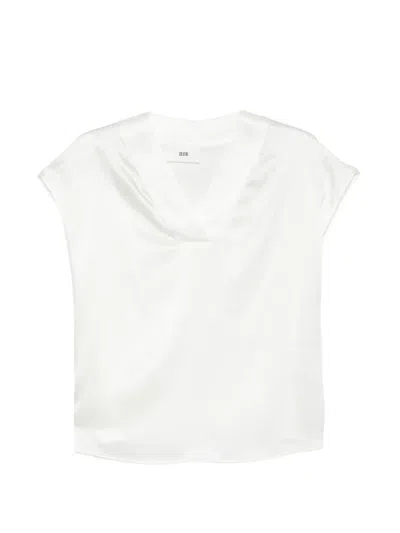 Solotre V-neck Blouse In White
