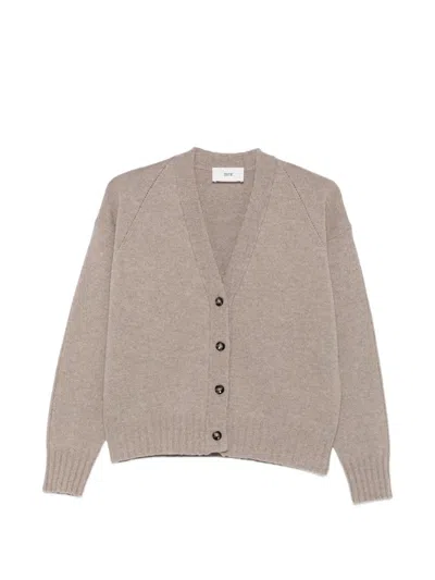 Solotre V-neck Button-up Cardigan In Gray
