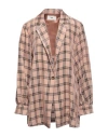 Solotre Woman Suit Jacket Pastel Pink Size 8 Viscose In Pink