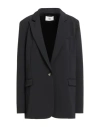 Solotre Woman Blazer Black Size 10 Polyester, Elastane