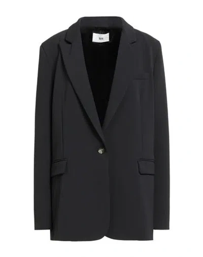 Solotre Woman Blazer Black Size 10 Polyester, Elastane