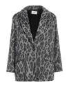 Solotre Woman Blazer Grey Size 4 Acrylic, Polyester, Viscose, Wool, Polyamide