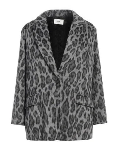 Solotre Woman Blazer Grey Size 4 Acrylic, Polyester, Viscose, Wool, Polyamide