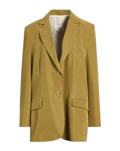 Solotre Woman Blazer Khaki Size 6 Modal, Polyester In Brown