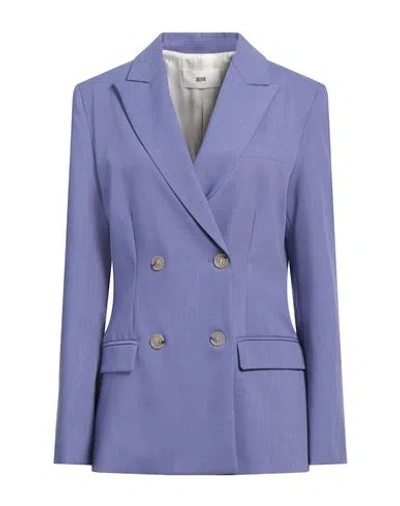 Solotre Woman Blazer Light Purple Size 8 Polyester, Elastane