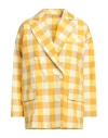 Solotre Woman Blazer Yellow Size 4 Cotton, Polyester In Yellow