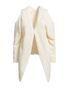 Solotre Woman Cardigan Cream Size Onesize Cotton, Polyamide In White