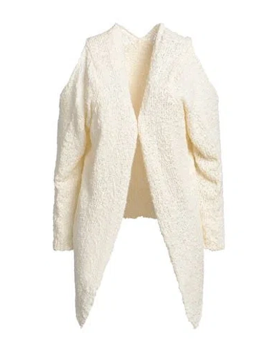 Solotre Woman Cardigan Cream Size Onesize Cotton, Polyamide In White