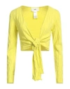Solotre Woman Cardigan Lime Green Size 3 Viscose, Polyester In Green