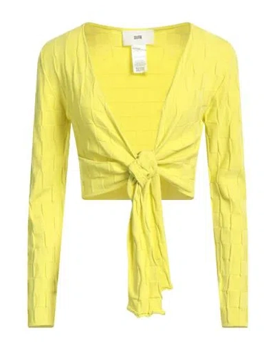 Solotre Woman Cardigan Lime Green Size 3 Viscose, Polyester