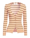 Solotre Woman Cardigan Orange Size 3 Viscose, Polyester In Orange