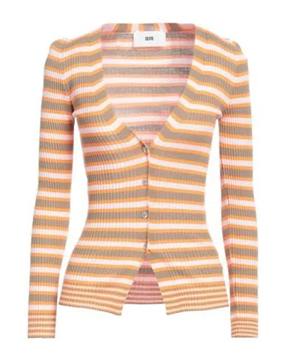 Solotre Woman Cardigan Orange Size 3 Viscose, Polyester