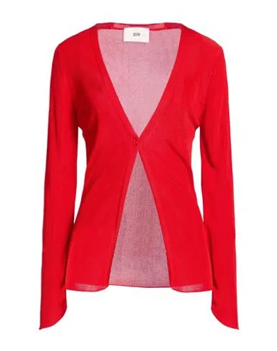 Solotre Woman Cardigan Red Size 2 Viscose