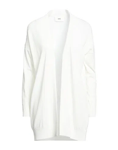 Solotre Woman Cardigan White Size 3 Viscose, Polyamide