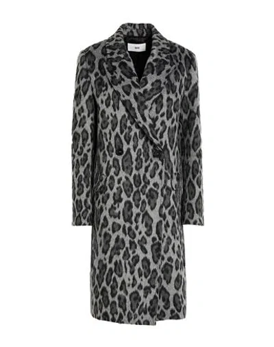 Solotre Woman Coat Light Grey Size 6 Acrylic, Polyester, Viscose, Wool, Polyamide In Gray