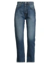Solotre Woman Jeans Blue Size 8 Cotton In Blue