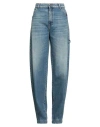 Solotre Woman Jeans Blue Size 8 Cotton In Blue