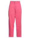 Solotre Woman Jeans Fuchsia Size 10 Cotton In Pink