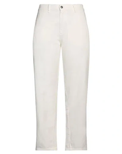 Solotre Woman Jeans White Size 10 Cotton