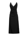 Solotre Woman Maxi Dress Black Size 6 Polyester, Elastane