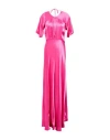 Solotre Woman Maxi Dress Fuchsia Size 8 Viscose In Pink