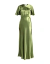 Solotre Woman Maxi Dress Military Green Size 8 Viscose