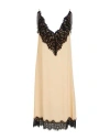 Solotre Woman Midi Dress Beige Size 6 Acetate, Silk