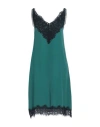 Solotre Woman Midi Dress Dark Green Size 6 Acetate, Silk In Green