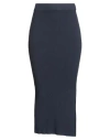 Solotre Woman Midi Skirt Midnight Blue Size 2 Viscose, Polyester