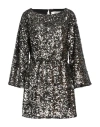Solotre Woman Mini Dress Black Size 4 Polyester, Elastane In Black