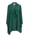 Solotre Woman Mini Dress Dark Green Size 6 Acetate, Silk In Green