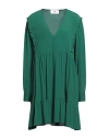 Solotre Woman Mini Dress Green Size 8 Acetate, Silk In Green