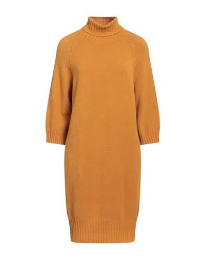 Solotre Woman Mini Dress Marigold Size 2 Viscose, Polyester, Polyamide In Yellow