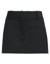 Solotre Woman Mini Skirt Black Size 2 Polyester, Virgin Wool, Elastane, Viscose