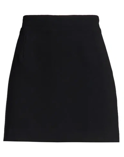 Solotre Woman Mini Skirt Black Size 4 Polyester