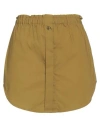 Solotre Woman Mini Skirt Military Green Size 4 Cotton