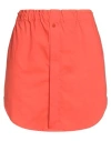 Solotre Woman Mini Skirt Tomato Red Size 8 Cotton