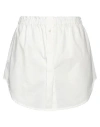 Solotre Woman Mini Skirt White Size 4 Cotton