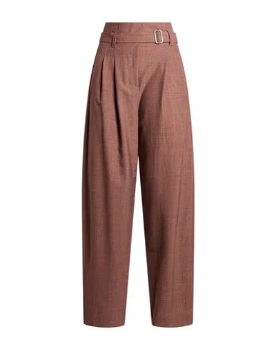 Solotre Woman Pants Antique Rose Size 8 Polyester, Virgin Wool, Elastane In Pink