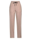 Solotre Woman Pants Beige Size 4 Polyester, Virgin Wool, Elastane, Cotton In Pink