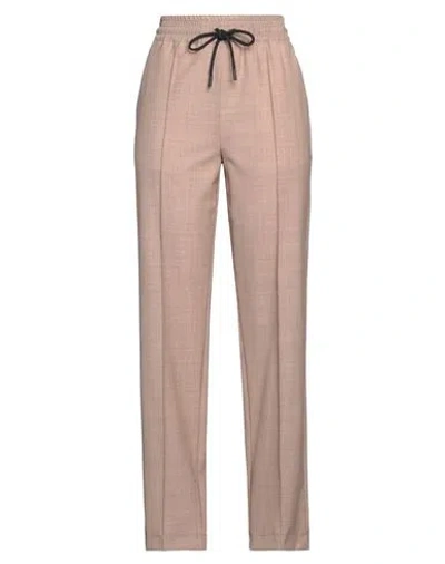 Solotre Woman Pants Beige Size 4 Polyester, Virgin Wool, Elastane, Cotton In Pink