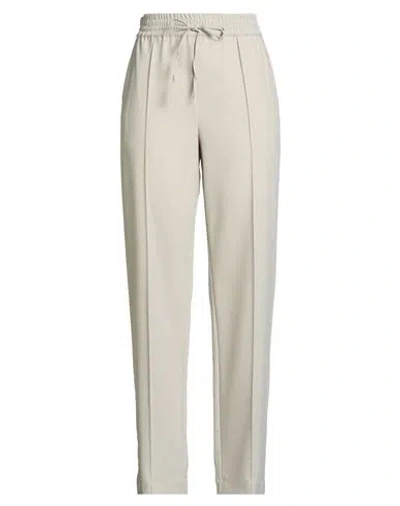 Solotre Woman Pants Beige Size 6 Polyester, Elastane, Acetate, Viscose In Neutral