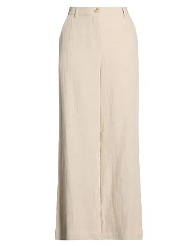 Solotre Woman Pants Beige Size 8 Linen In Nude