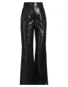 Solotre Woman Pants Black Size 2 Polyurethane, Viscose