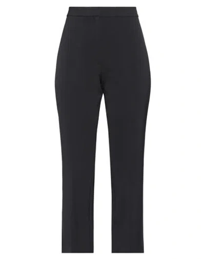 Solotre Woman Pants Black Size 6 Acetate, Silk