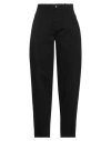 Solotre Woman Pants Black Size 8 Cotton